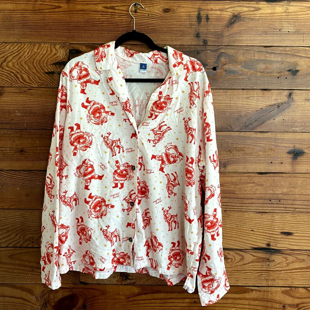 Old Navy 100% Cotton Christmas Sleep Shirt size XL Tall
